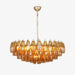 Murano Rhombus Amber Glass Chandelier-DWHOME