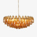 Murano Rhombus Amber Glass Chandelier-DWHOME