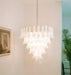 Murano White Glass Petals Chandelier-DWHOME