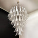 Murano White Glass Petals Chandelier-DWHOME