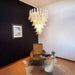Murano White Glass Petals Chandelier-DWHOME