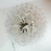 Murano White Glass Petals Chandelier-DWHOME