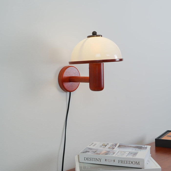 Mushroom Wood Wall Lamp-DWHOME