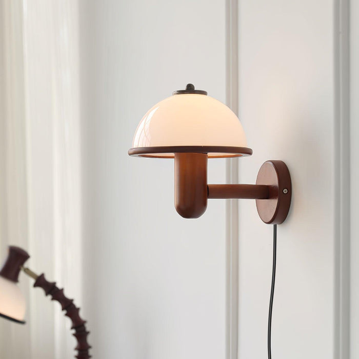 Mushroom Wood Wall Lamp-DWHOME