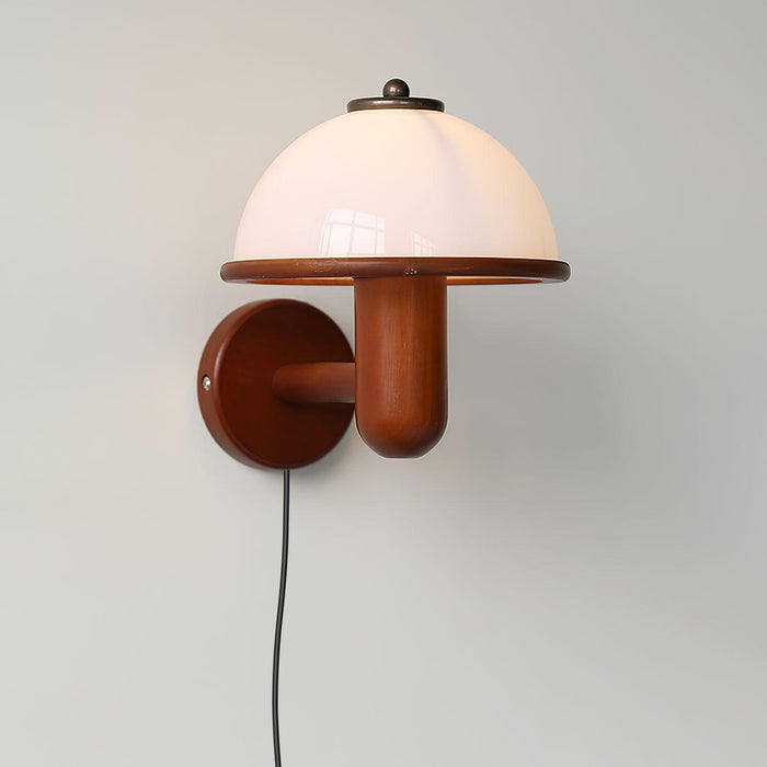 Mushroom Wood Wall Lamp-DWHOME