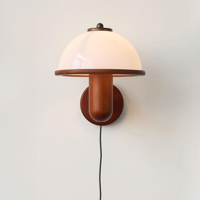 Mushroom Wood Wall Lamp-DWHOME