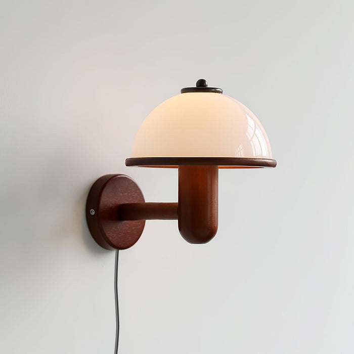 Mushroom Wood Wall Lamp-DWHOME