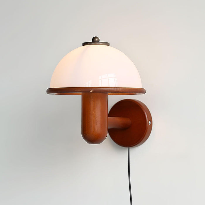 Mushroom Wood Wall Lamp-DWHOME