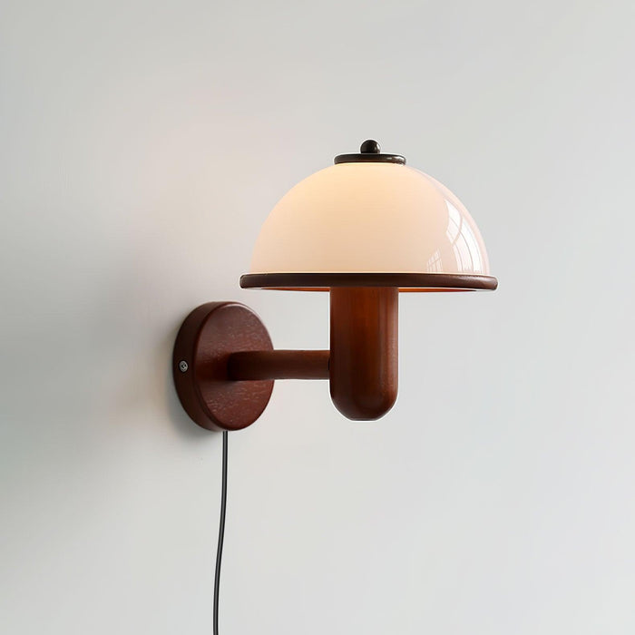 Mushroom Wood Wall Lamp-DWHOME