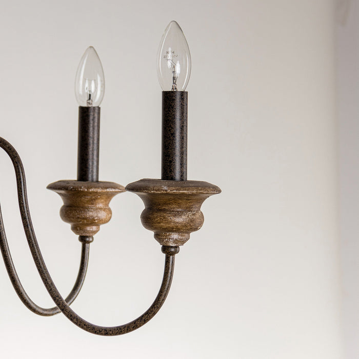 Neddy Wood Chandelier-DWHOME