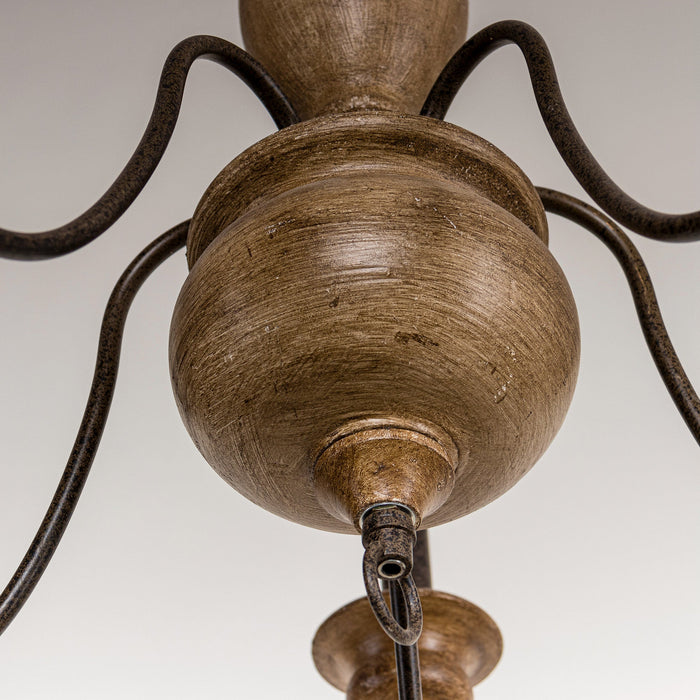 Neddy Wood Chandelier-DWHOME
