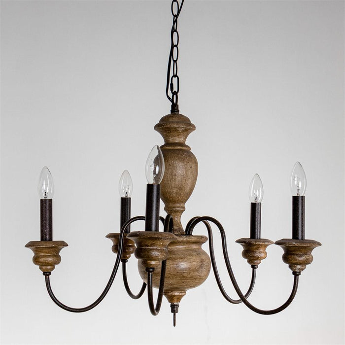 Neddy Wood Chandelier-DWHOME