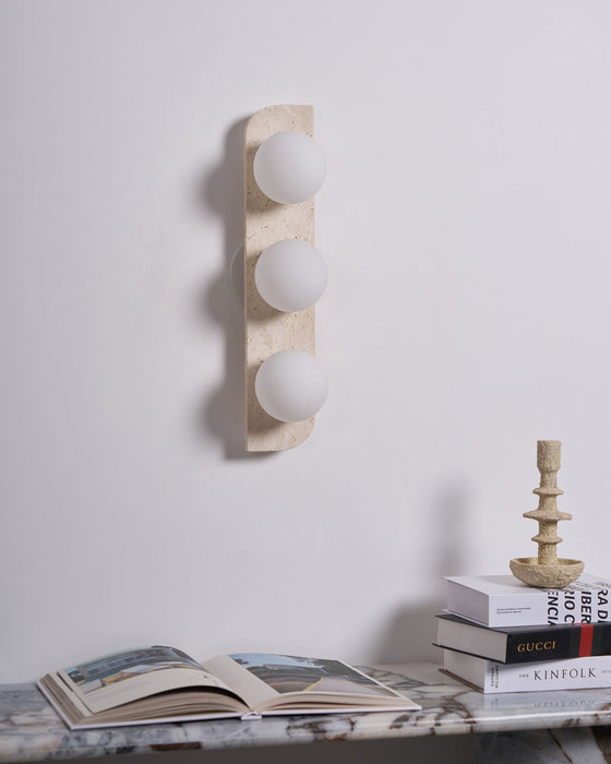 Elysian Travertine Plug - in Wall Light - Vakkerlight