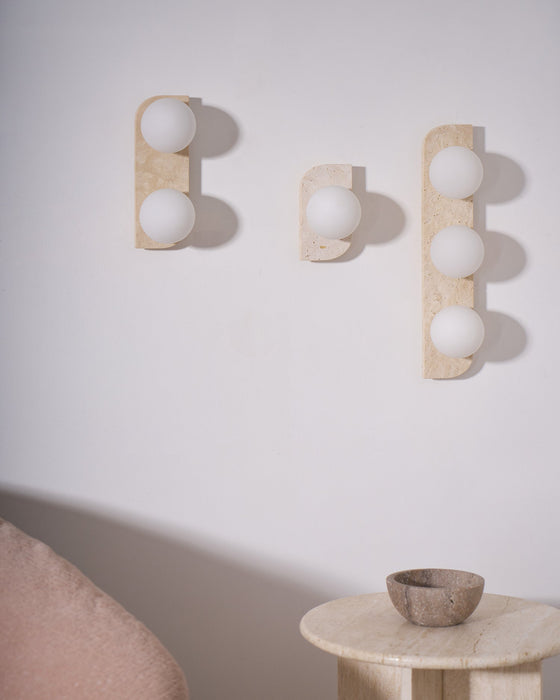 Elysian Travertine Plug - in Wall Light - Vakkerlight