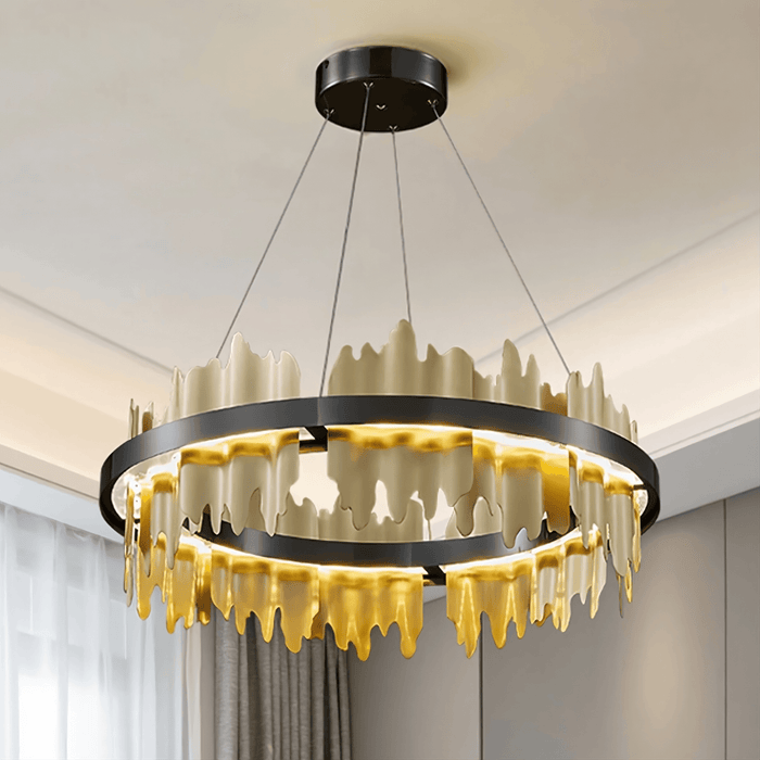 Nera Brushed Brass Modern Chandelier - DWHOME