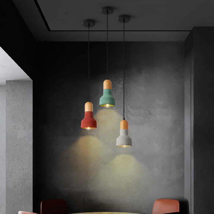 Nessa Wood Pendant Light-DWHOME