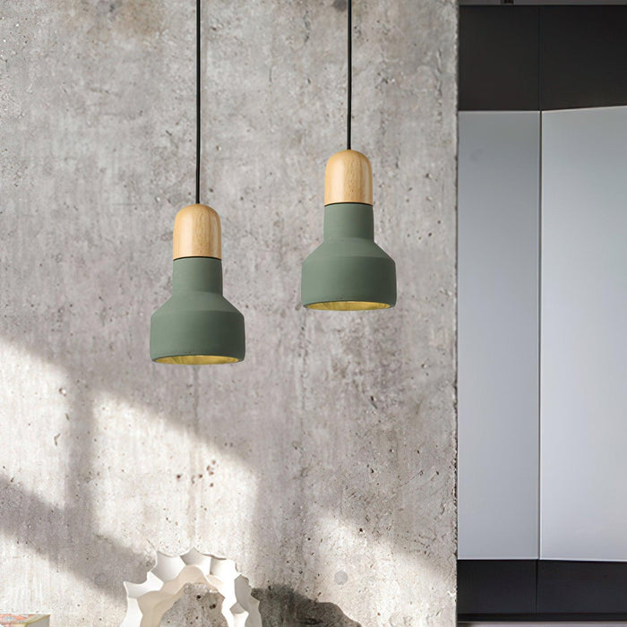 Nessa Wood Pendant Light-DWHOME