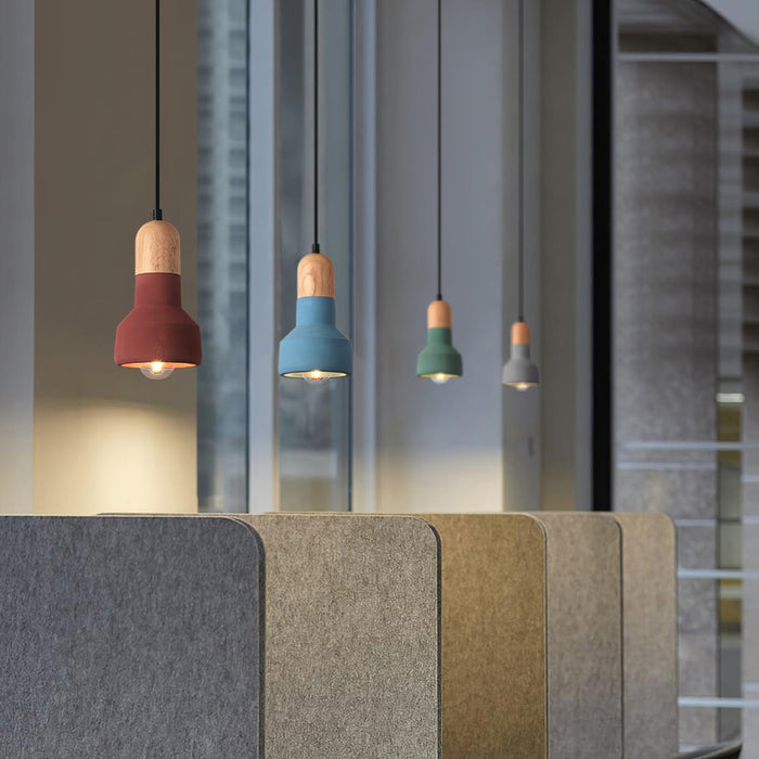 Nessa Wood Pendant Light-DWHOME