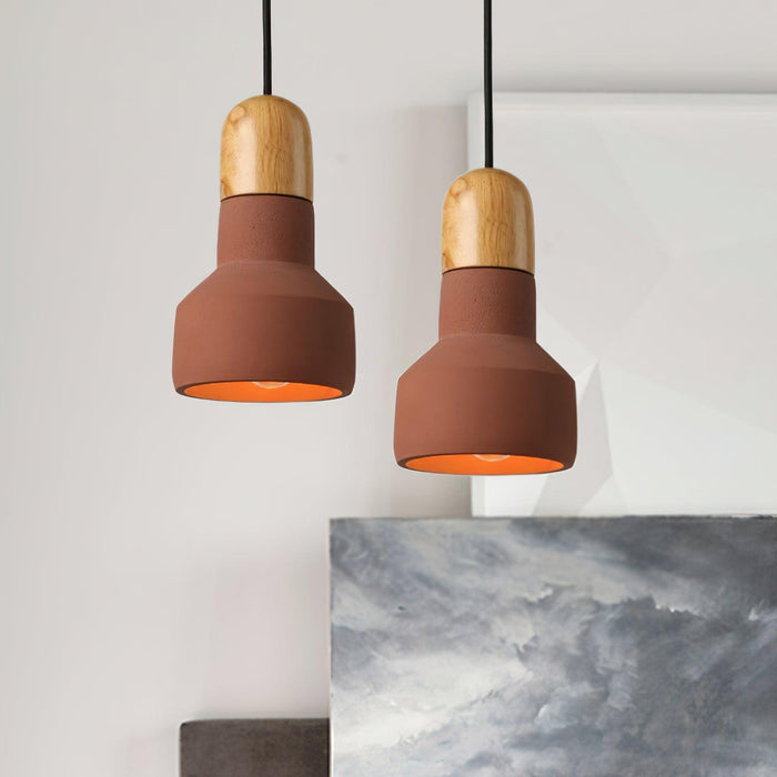 Nessa Wood Pendant Light-DWHOME
