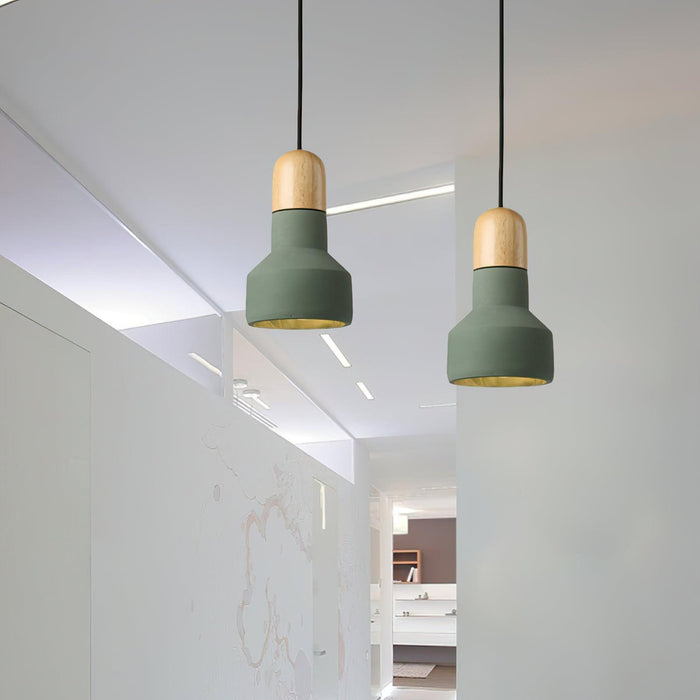 Nessa Wood Pendant Light-DWHOME