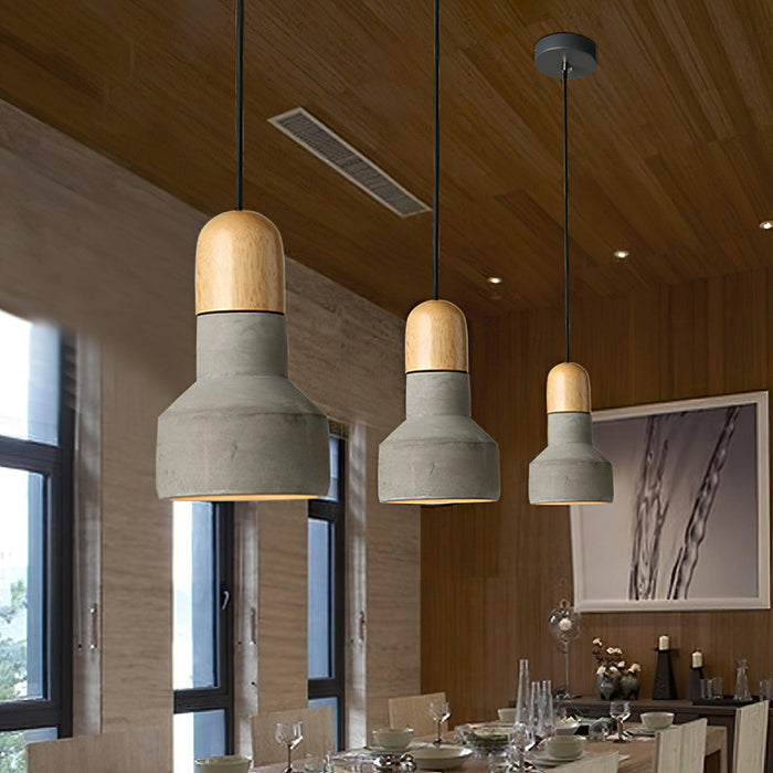 Nessa Wood Pendant Light-DWHOME