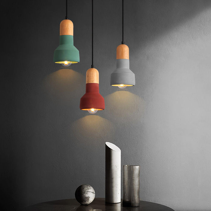 Nessa Wood Pendant Light-DWHOME