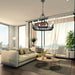 Neva Round Rustic Chandelier-DWHOME