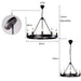 Neva Round Rustic Chandelier-DWHOME