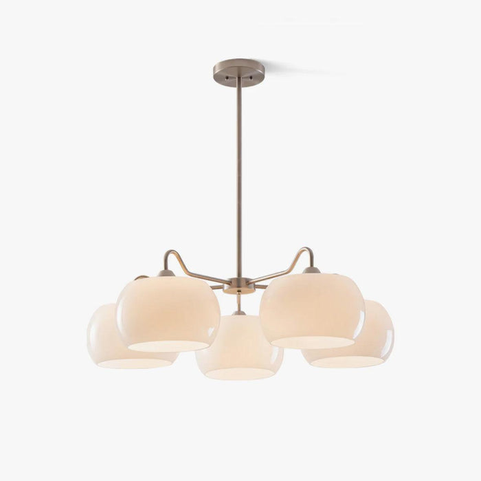 Nickel Glass Persimmon Chandelier-DWHOME