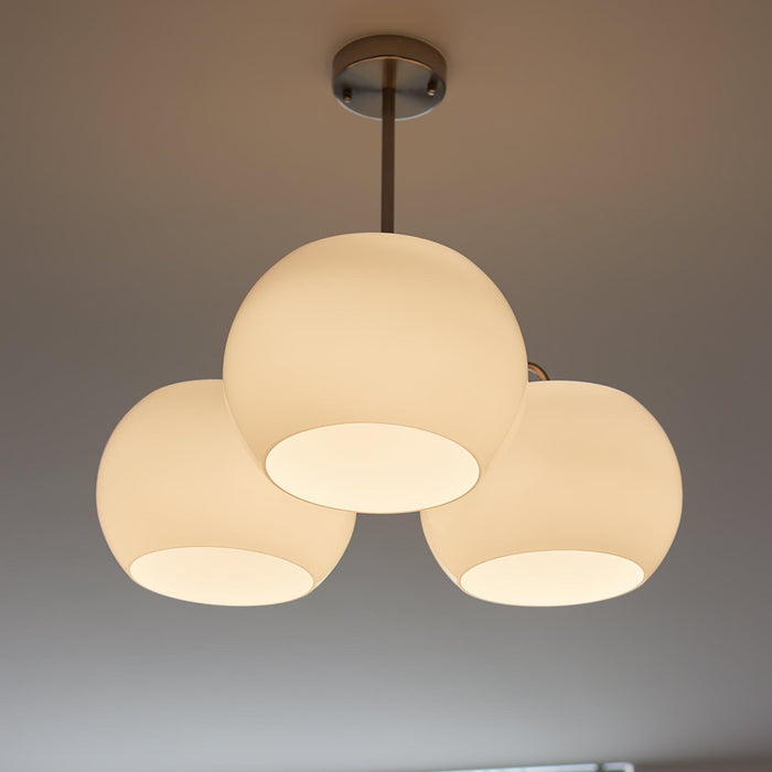 Nickel Glass Persimmon Chandelier-DWHOME