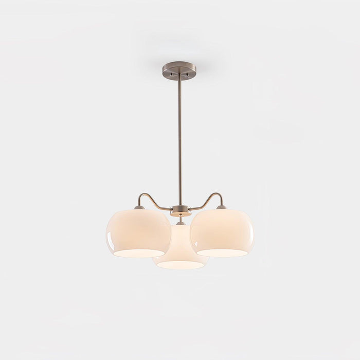 Nickel Glass Persimmon Chandelier-DWHOME
