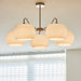 Nickel Glass Persimmon Chandelier-DWHOME