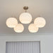 Nickel Glass Persimmon Chandelier-DWHOME