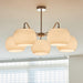 Nickel Glass Persimmon Chandelier-DWHOME