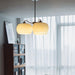 Nickel Glass Persimmon Chandelier-DWHOME