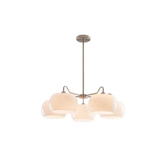 Nickel Glass Persimmon Chandelier-DWHOME