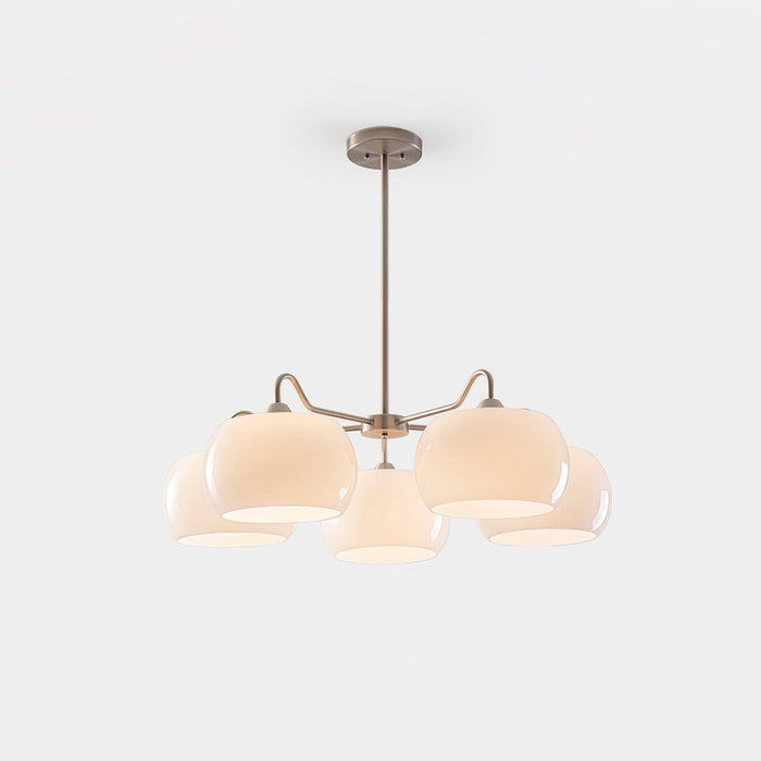 Nickel Glass Persimmon Chandelier-DWHOME