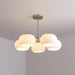 Nickel Glass Persimmon Chandelier-DWHOME