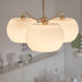 Nickel Glass Persimmon Chandelier-DWHOME