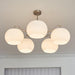 Nickel Glass Persimmon Chandelier-DWHOME