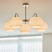 Nickel Glass Persimmon Chandelier-DWHOME