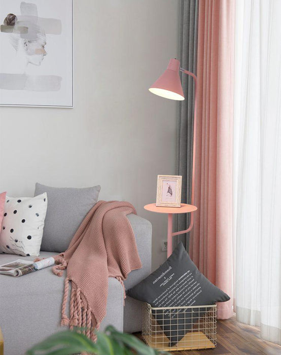 Mikkeline Contemporary Storage Shelf Floor Lamp - DWHOME