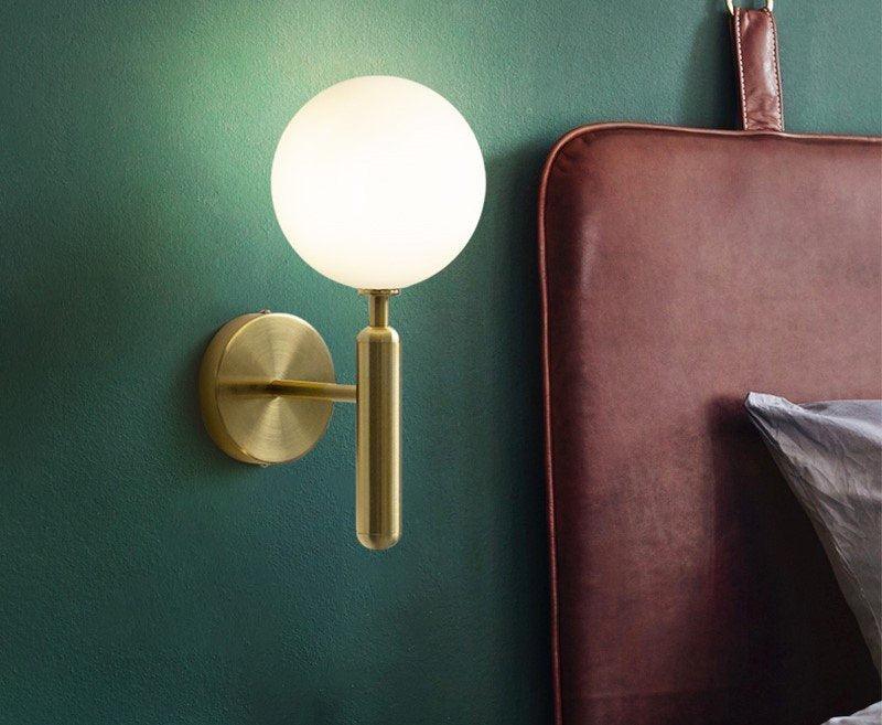 Nilsen Ball Shaped Glass Wall Light - DWHOME