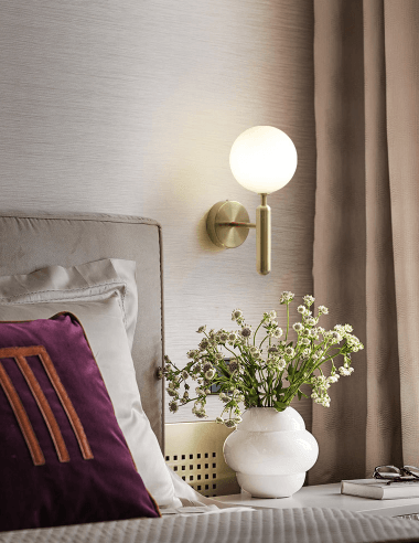 Nilsen Ball Shaped Glass Wall Light - DWHOME