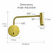 Njála Swing Arm Wall Lamp-DWHOME