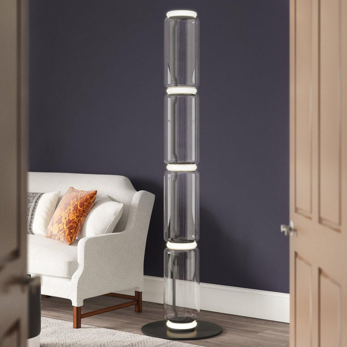 Bamboo Glass Floor Lamp-DWHOME