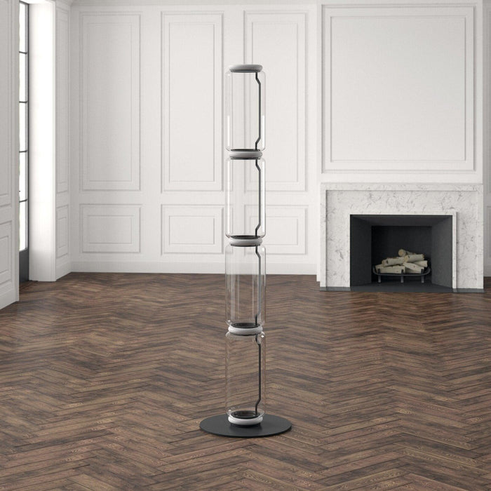 Bamboo Glass Floor Lamp-DWHOME