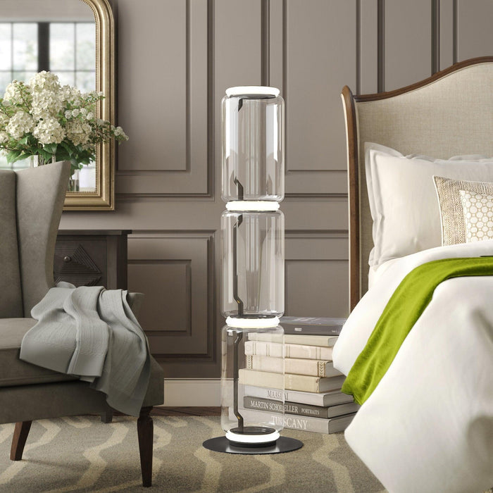 Bamboo Glass Floor Lamp-DWHOME