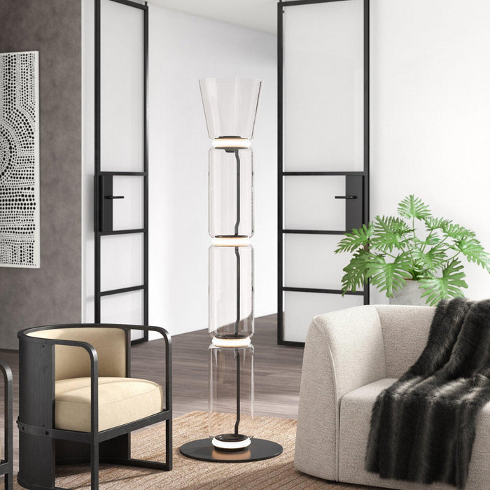 Bamboo Glass Floor Lamp-DWHOME