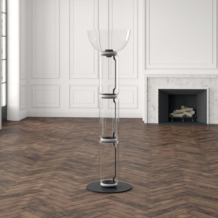 Bamboo Glass Floor Lamp-DWHOME